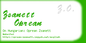 zsanett oprean business card